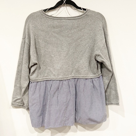 Moon & Madison | Pinstripe Babydoll Tee - Picture 4 of 5